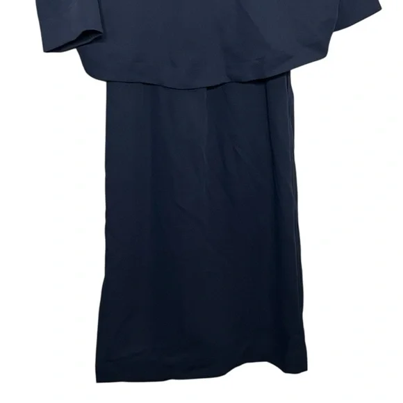 COS Navy Layered Midi Dress Size 4 Minimalist Modern Workwear - Picture 7 of 11